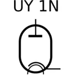 Radio tabung UY 1N vektor icon