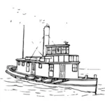 رسم توضيحي لقارب القطر