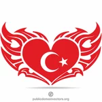 Turecké vlajky srdce