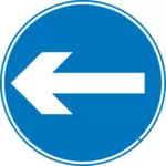 Tourner à gauche le chemin signe
