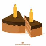 Kuchenscheiben mit Kerzen