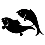 رمز اثنين من الأسماك