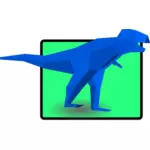 Sininen tyrannosaurus vektori kuva