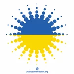 Ukraine flag halftone shape