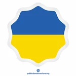 Oekraïne vlag ronde sticker