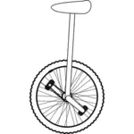 Unicycle garis seni vektor Menggambar