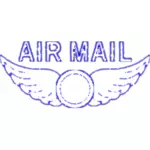 空気のメール スタンプ押印のベクトル描画