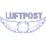 Vector graphics of luftpost mailing label