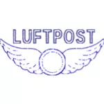 Luftpost letecké pošty razítko vektorové ilustrace