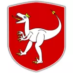 Vektorgrafikk utklipp av tsjekkiske Dino riksvåpen