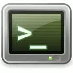 Default jendela terminal prompt vektor ilustrasi