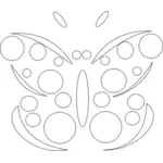 Butterfly shaped vector drawing