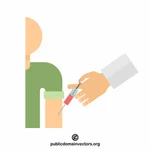Illustrazione vettoriale di vaccinazione