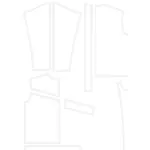 Imagem vetorial Valentina jaqueta costura padrão