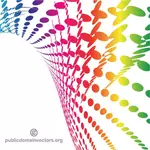 Halftone element with rainbow colors