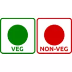 Vegetarian dan bebas-vegan ikon