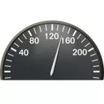 Gambar dari setengah speedometer vektor