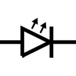 IEC stil dioda simbol vector imagine