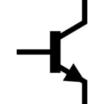 Vektor-ClipArts von IEC-Stil NPN-Transistor-symbol