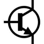 IEC Stil NPN Transistor Symbol Vektor-Bild