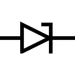 IEC gaya dioda zener simbol grafis vektor