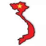 ベトナムの国旗、地図