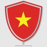 Wappen mit Flagge von Vietnam