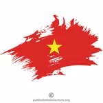 Vietnam bandiera pennello tratto