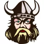Viking hoofd met hoorn vector graphics