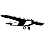 Vintage lentokone yksivärinen vektori