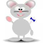 Grafika wektorowa szczęśliwy kreskówka mysz stały