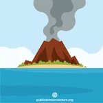 Sopka na ostrově