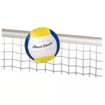 Vector afbeelding volleybal netto en bal