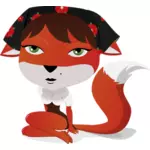 Illustrazione di vettore del carattere di foxy lady