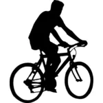 Bicyclist silhouette vector image