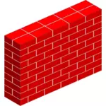 Ladrillo rojo simple pared vector imágenes prediseñadas