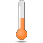 Image clipart vectoriel d'orange de tube de thermomètre