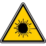 Векторное изображение треугольной лазерный луч предупреждающий знак