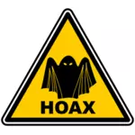 Hoax waarschuwing vector afbeelding