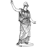 Athena skulptur vektor illustration