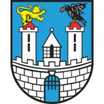 Vectorillustratie van wapenschild van Czestochowa Stad