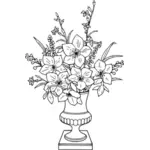 Vetor desenho do bouquet de lírio