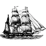 Барк лодка векторное изображение