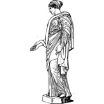 Vector clip art of goddess Hygieia