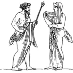 Ilustração em vetor de Zeus e Hera