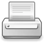 Image clipart vectoriel du vieux style icône imprimante PC