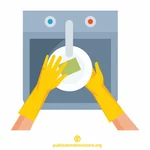 ידיים שטיפת כלים
