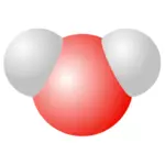 Dibujo vectorial de molécula de agua