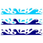 Immagine vettoriale acqua onda splash