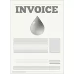 Water company invoice vector illustration